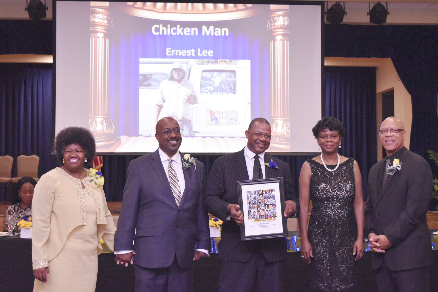 Ernest Lee receives a Legend Award for his business The Chicken Man.